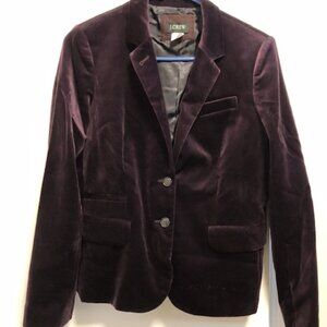 J Crew Purple Velvet Blazer